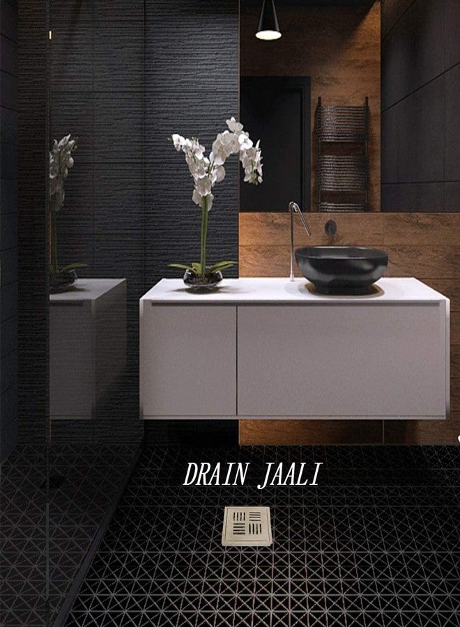 JAGGER شبكة تصريف مياه الحمام المربعة المصنوعة من الفولاذ المقاوم للصدأ من JAGGER DJ3004 مع غطاء بدون فتحة لتصريف مياه الأرضيات للمنزل/الحمام سهلة التنظيف ومنع الانسداد (شبكة تصريف المياه). - Image 4